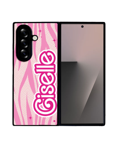 Android Flip / Fold Leather Grip - Barbie Zebra Pattern