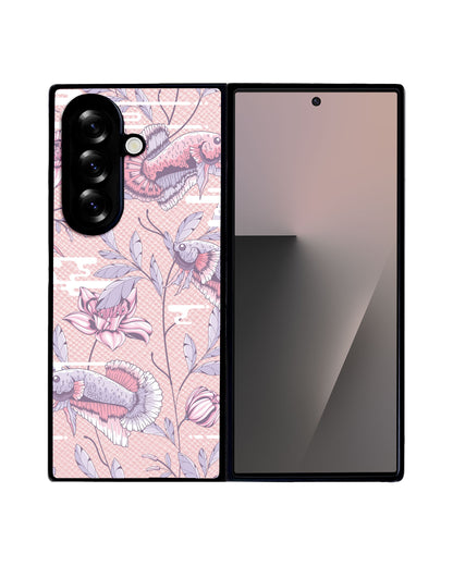 Android Flip / Fold Leather Grip - Fish & Floral 1.0