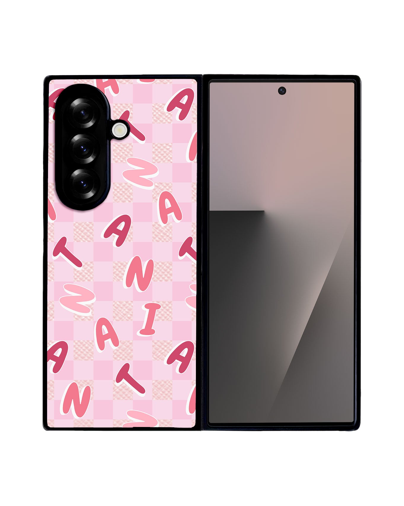 Android Flip / Fold Leather Grip - CUSTOM MONOGRAM 3.0 Checkered 1.0
