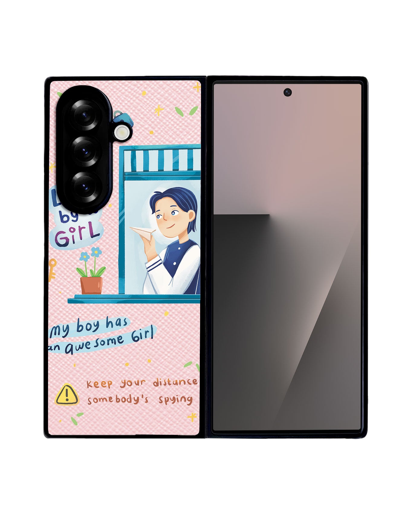 Android Flip / Fold Leather Grip - Crush Boy (Couple Case)