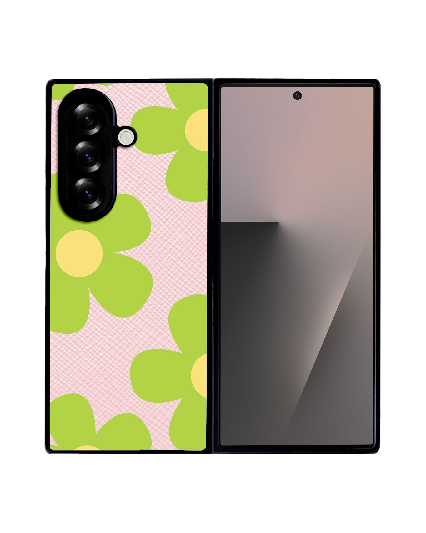 Android Flip / Fold Leather Grip - Daisy Bloom
