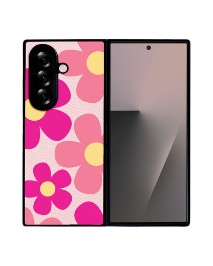 Android Flip / Fold Leather Grip - Daisy Delight