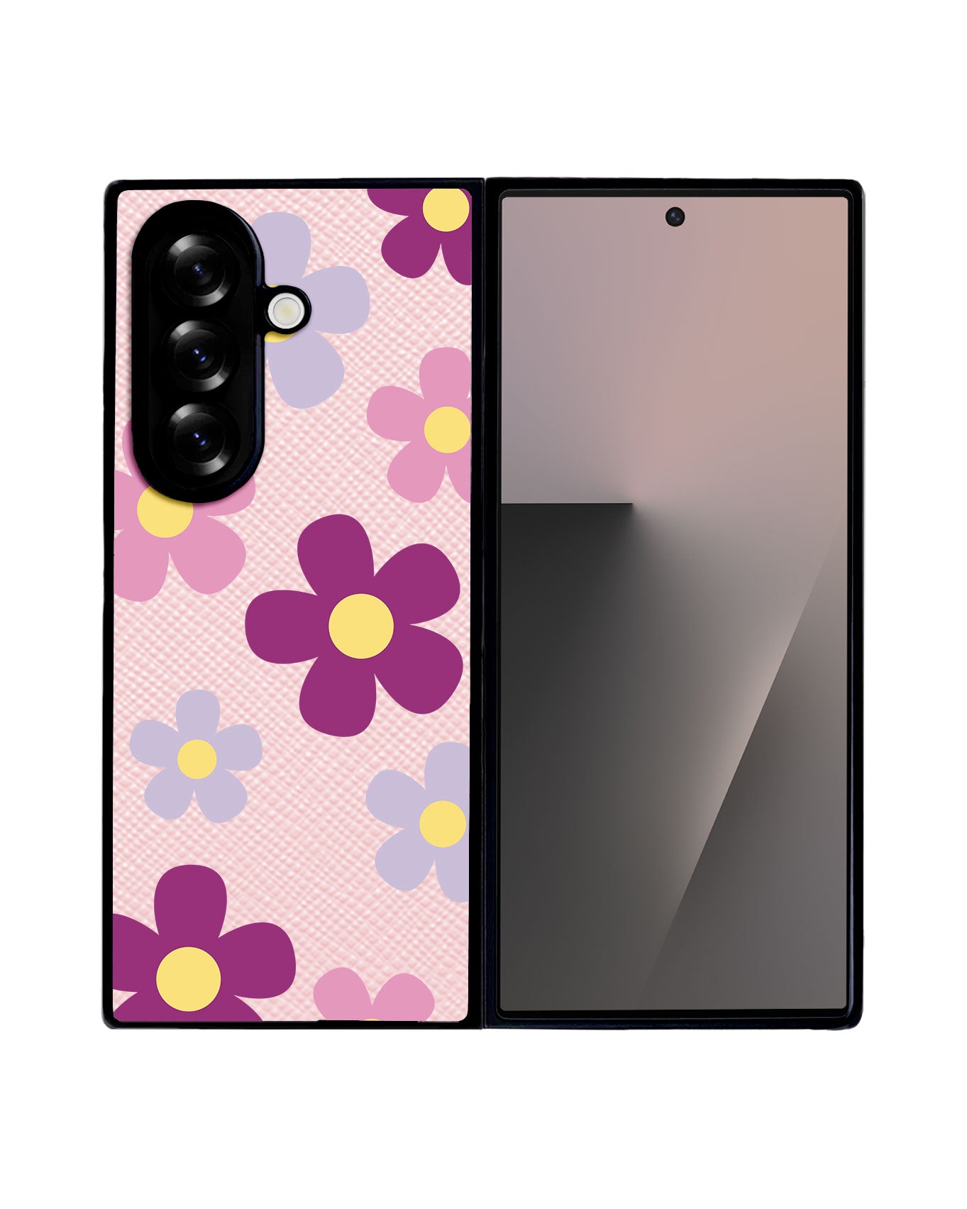 Android Flip / Fold Leather Grip - Daisy Paradise