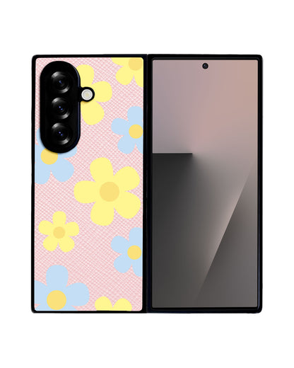 Android Flip / Fold Leather Grip - Daisy Skies