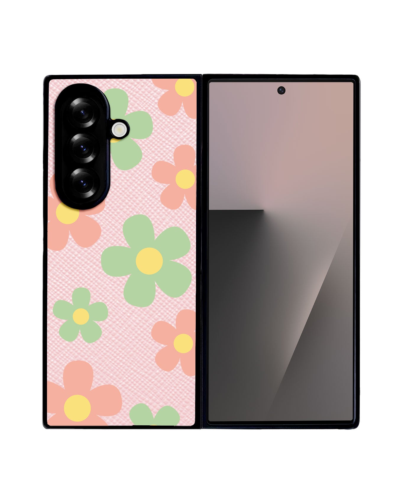 Android Flip / Fold Leather Grip - Daisy Spring
