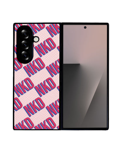 Android Flip / Fold Leather Grip - CUSTOM MONOGRAM 3.0 Diagonal Initial 2.0