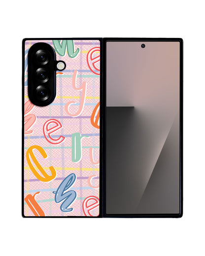 Android Flip / Fold Leather Grip - Doodle Monogram 1.0