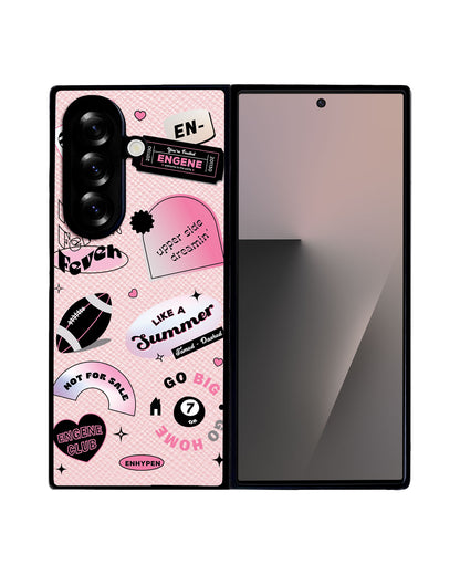 Android Flip / Fold Leather Grip - Enhypen Sticker Pack