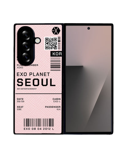 Android Flip / Fold Leather Grip - EXO Planet Ticket
