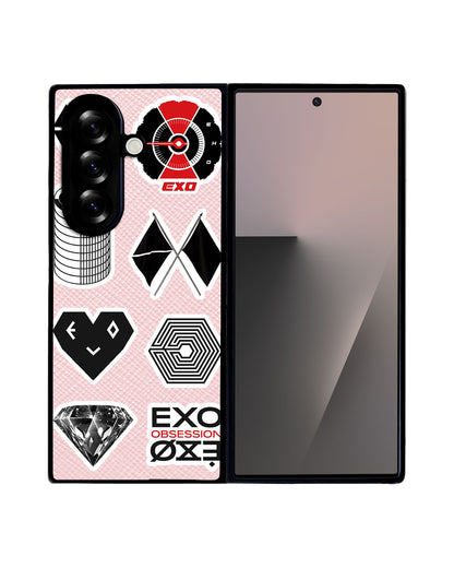 Android Flip / Fold Leather Grip - EXO Sticker Pack