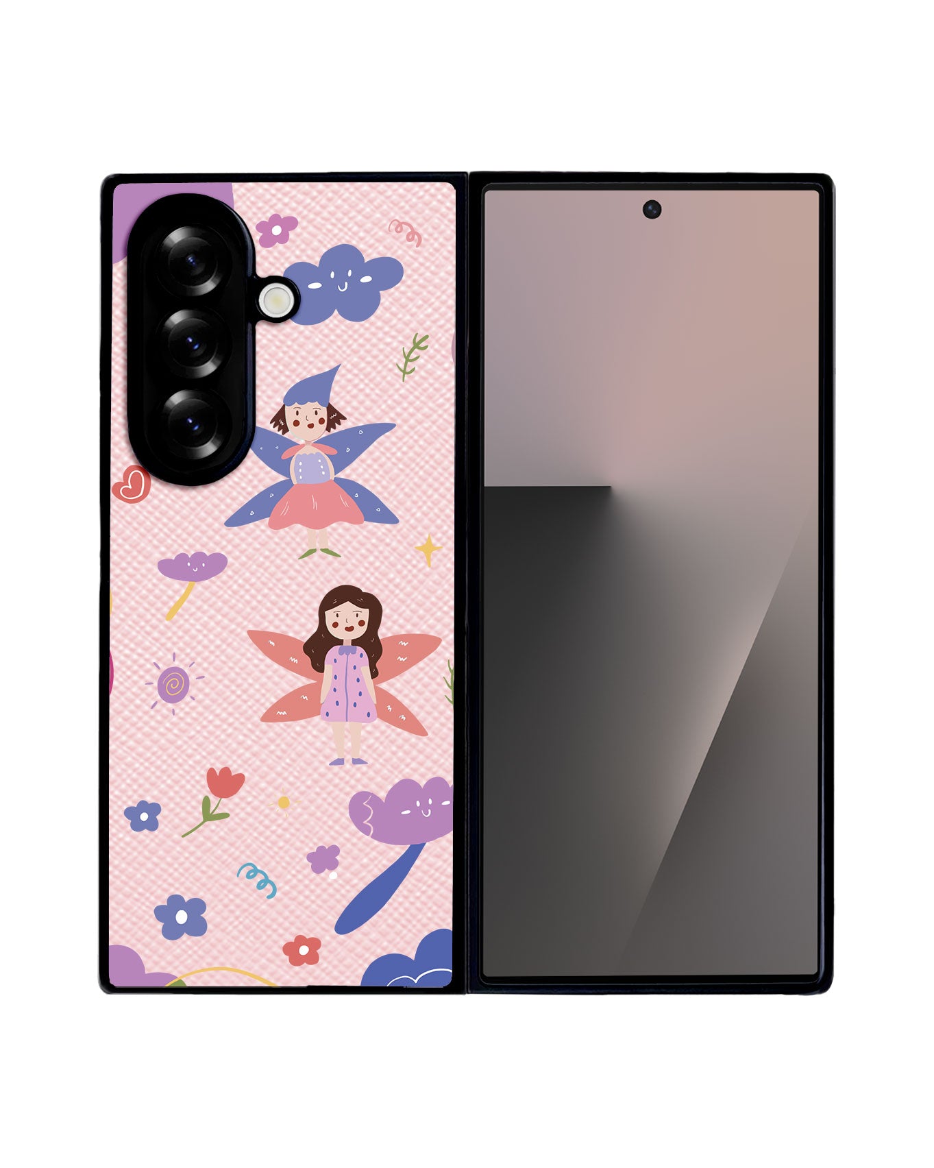 Android Flip / Fold Leather Grip - Fairy Pattern