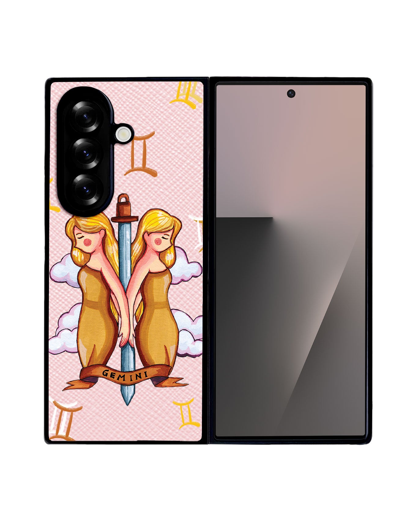 Android Flip / Fold Leather Grip - Gemini