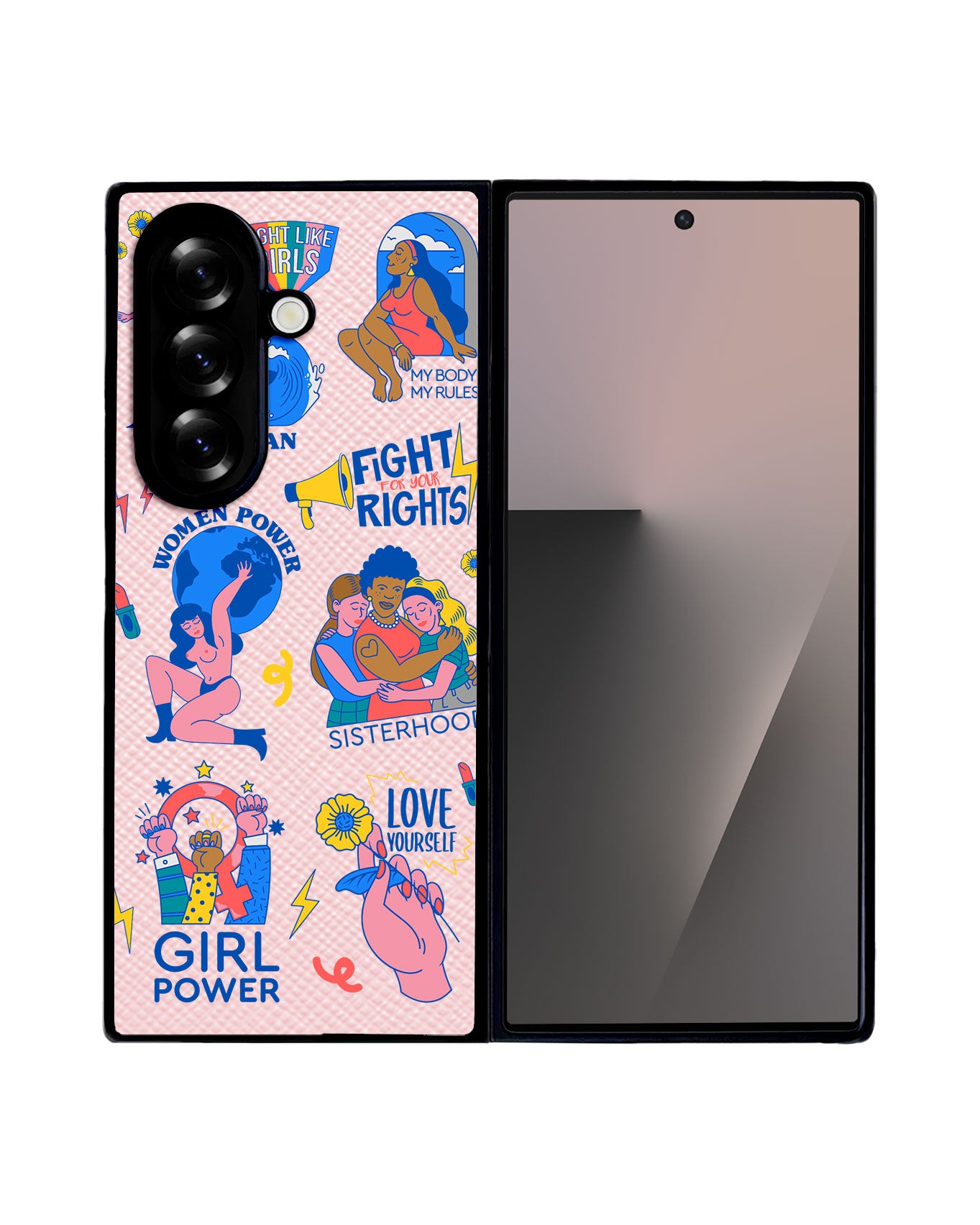 Android Flip / Fold Leather Grip - Girl Power 2.0