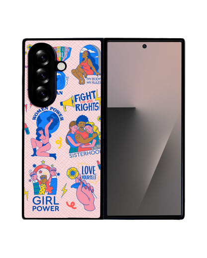 Android Flip / Fold Leather Grip - Girl Power 2.0