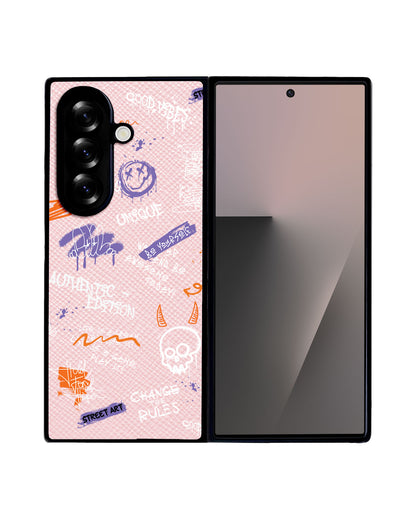 Android Flip / Fold Leather Grip - Graffiti
