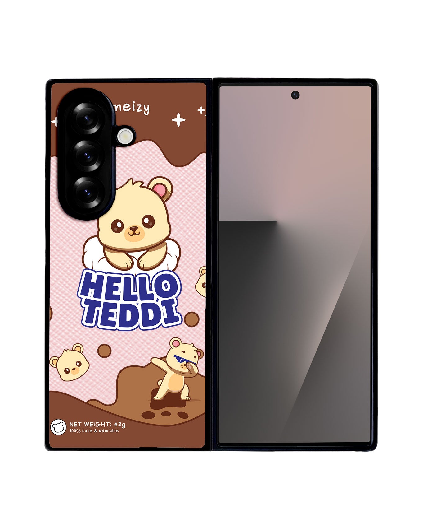 Android Flip / Fold Leather Grip - Hello Teddy 1.0