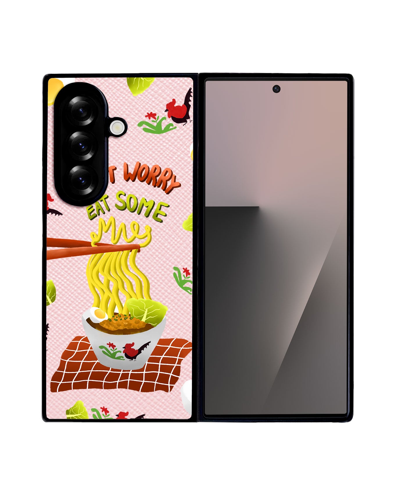 Android Flip / Fold Leather Grip - Go Eat Some Mie