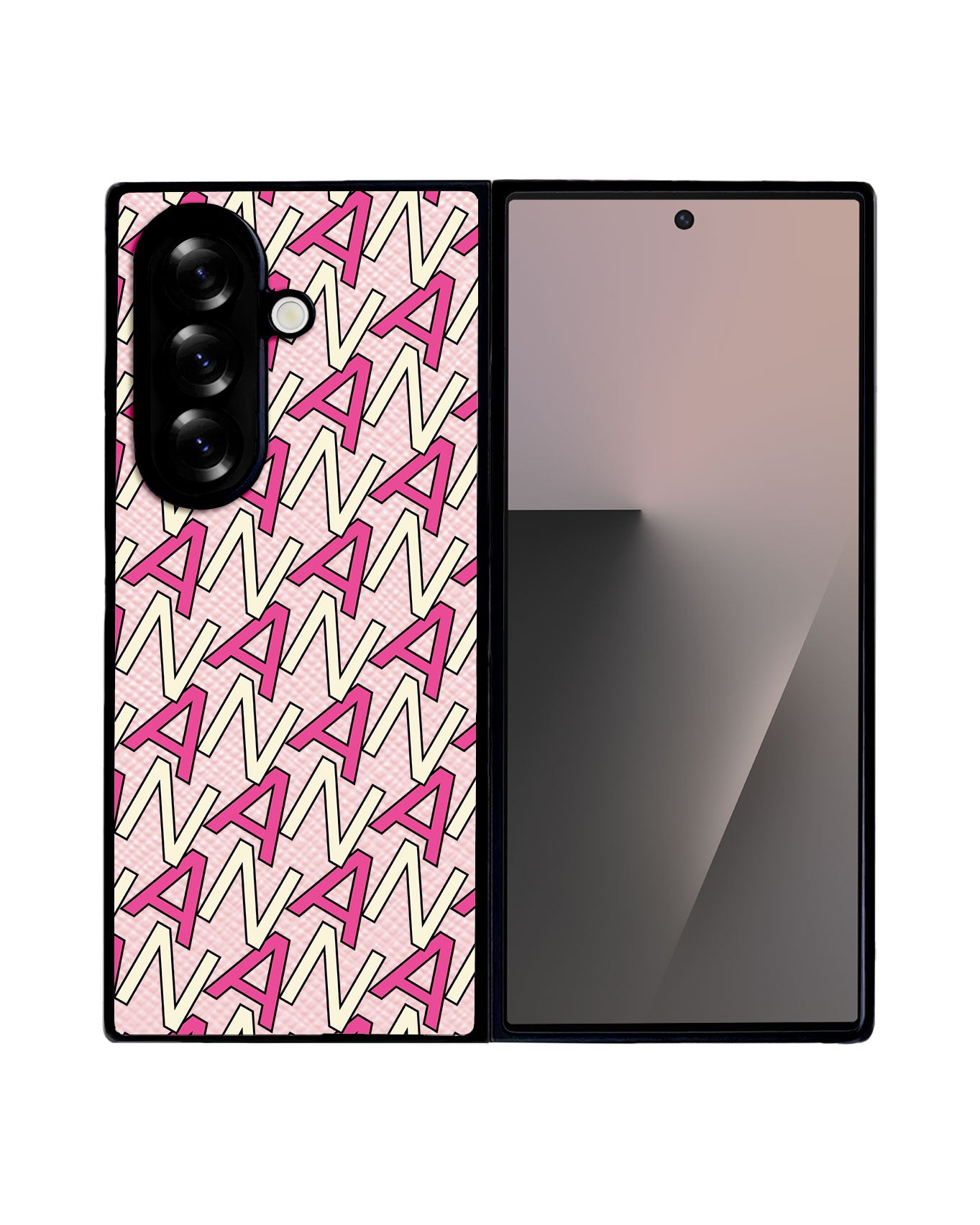 Android Flip / Fold Leather Grip - Initial Monogram 6.0