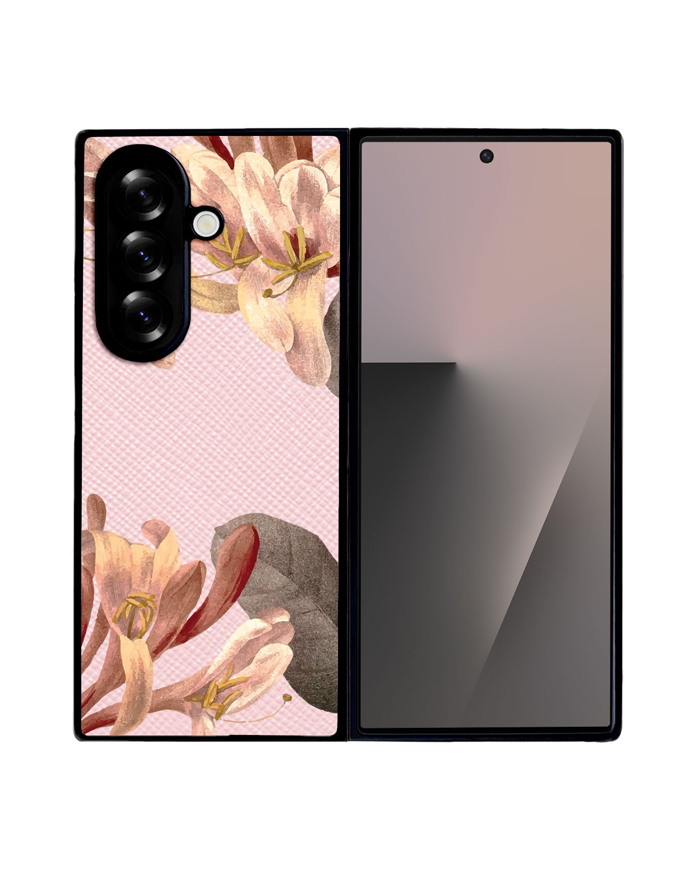 Android Flip / Fold Leather Grip - June Honey Suckle