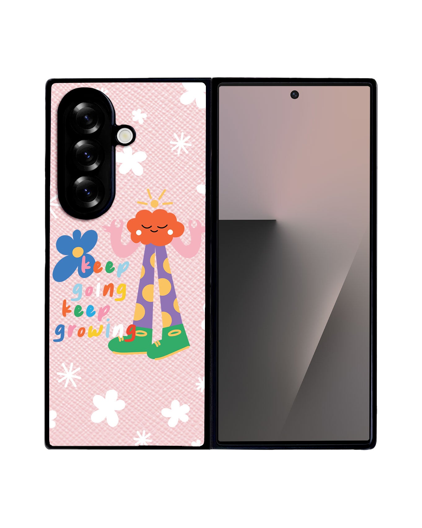 Android Flip / Fold Leather Grip - Keep Growing