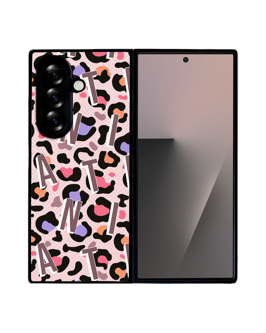 Android Flip / Fold Leather Grip - CUSTOM MONOGRAM 3.0 Leopard Monogram 5.0