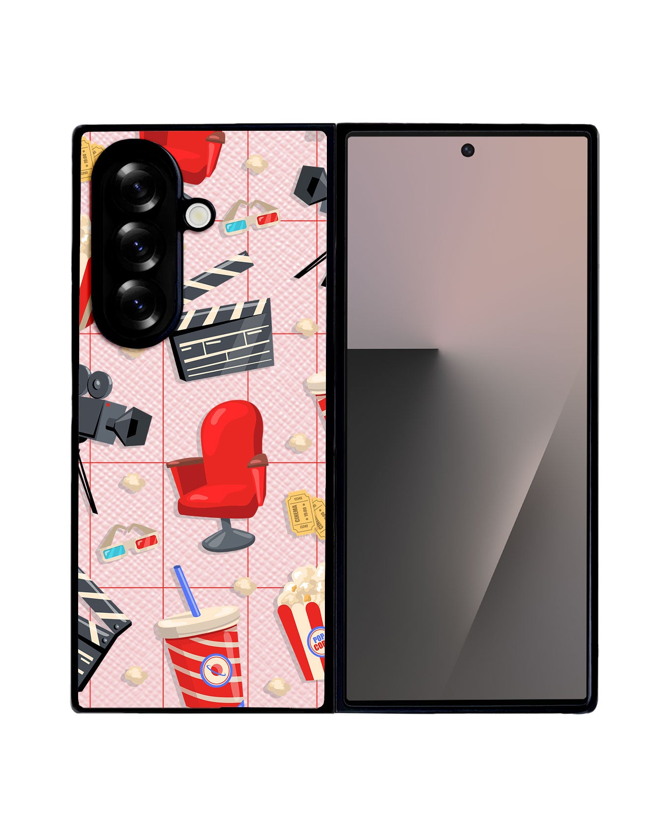 Android Flip / Fold Leather Grip - Movie Night