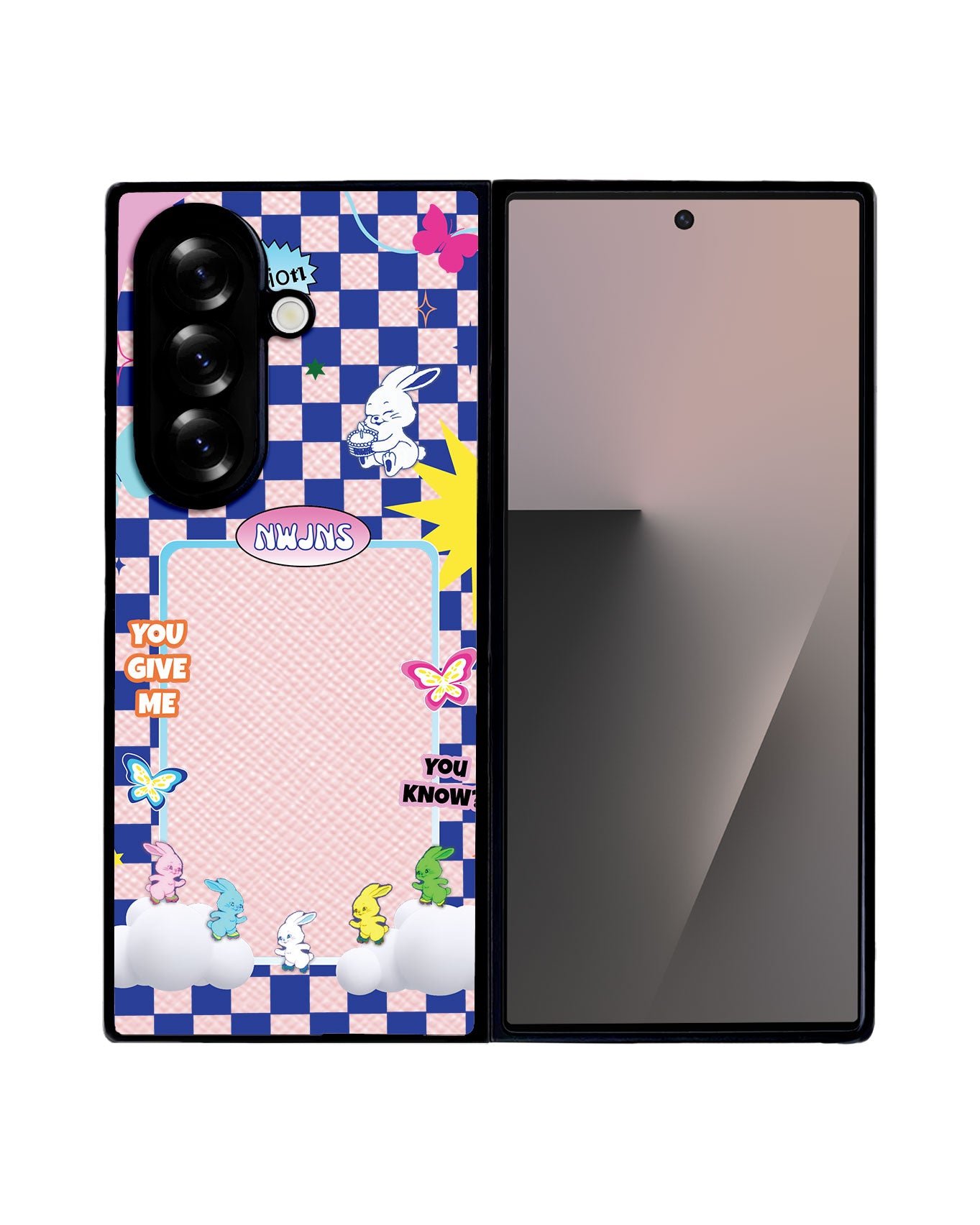 Android Flip / Fold Leather Grip - New Jeans Photocard Frame