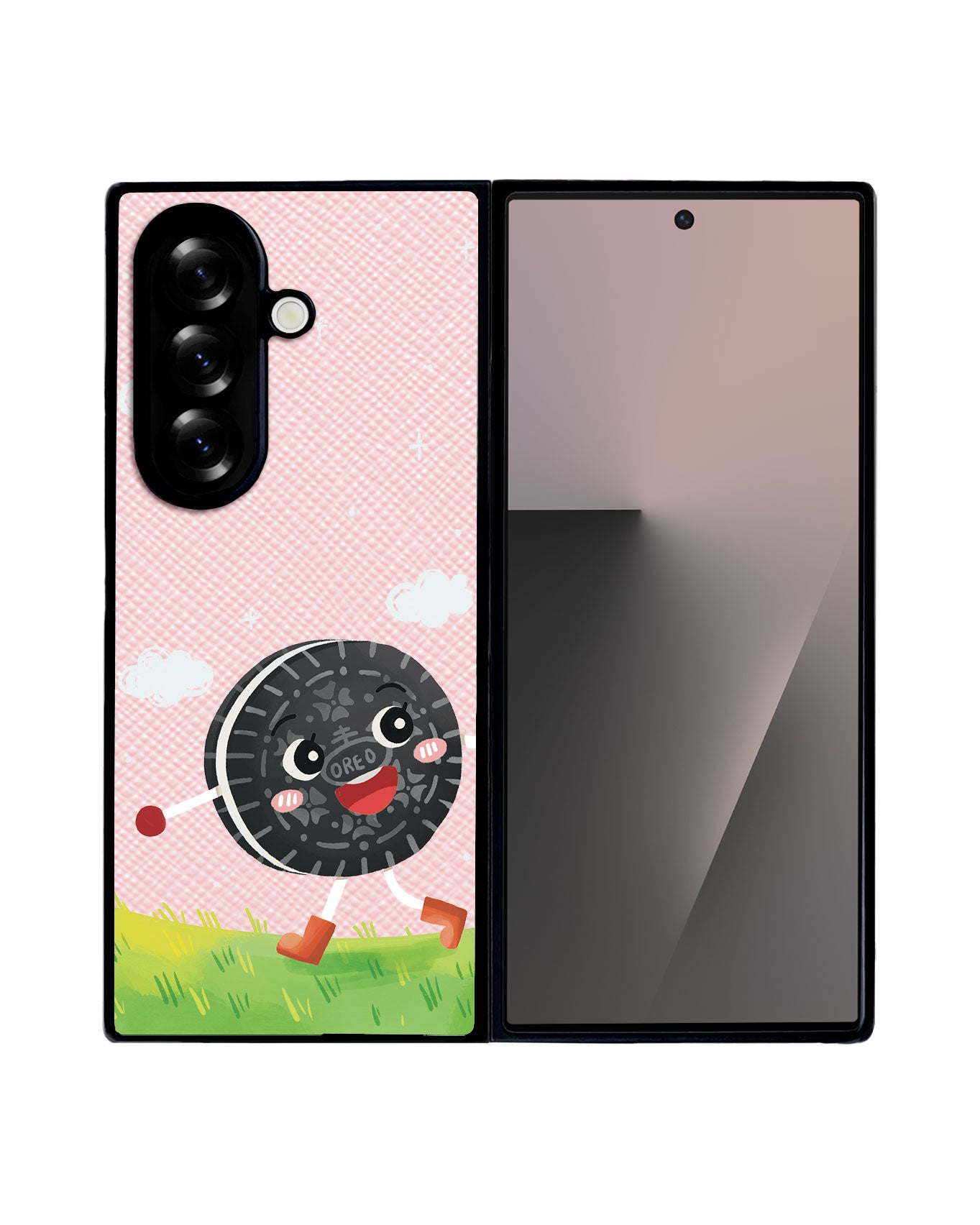 Android Flip / Fold Leather Grip - Cookies to my Milk (Couple Case)