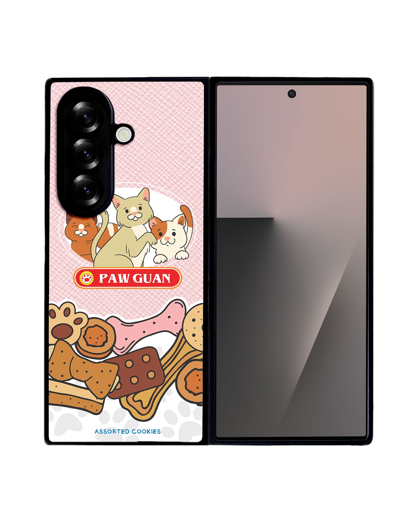 Android Flip / Fold Leather Grip - Pawguan Cat
