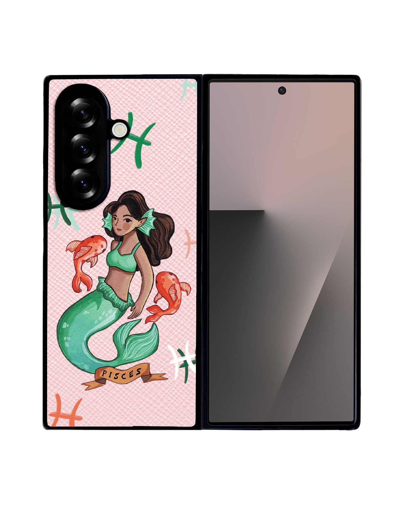 Android Flip / Fold Leather Grip - Pisces