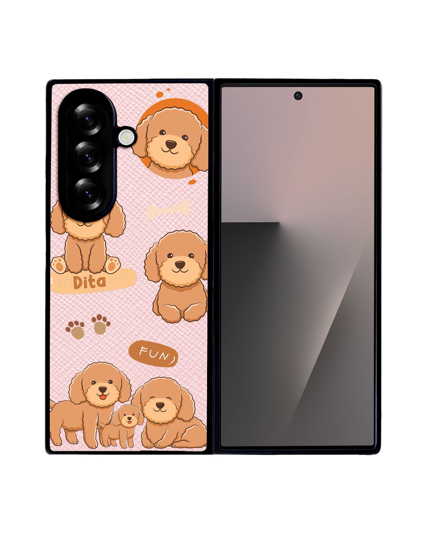 Android Flip / Fold Leather Grip - Poodle Squad 4.0