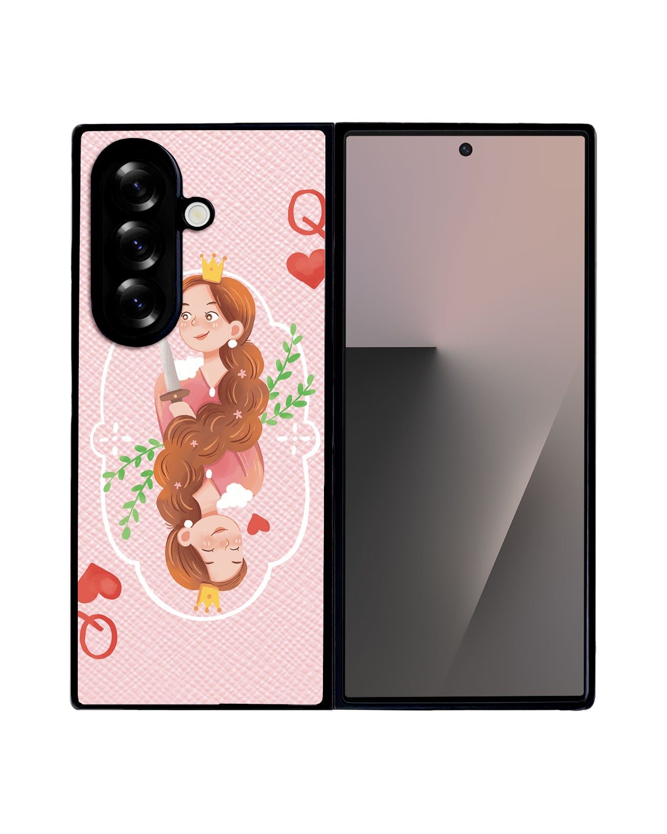 Android Flip / Fold Leather Grip - Queen (Couple Case)