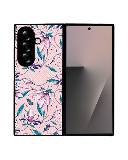 Android Flip / Fold Leather Grip - Pink Tulip