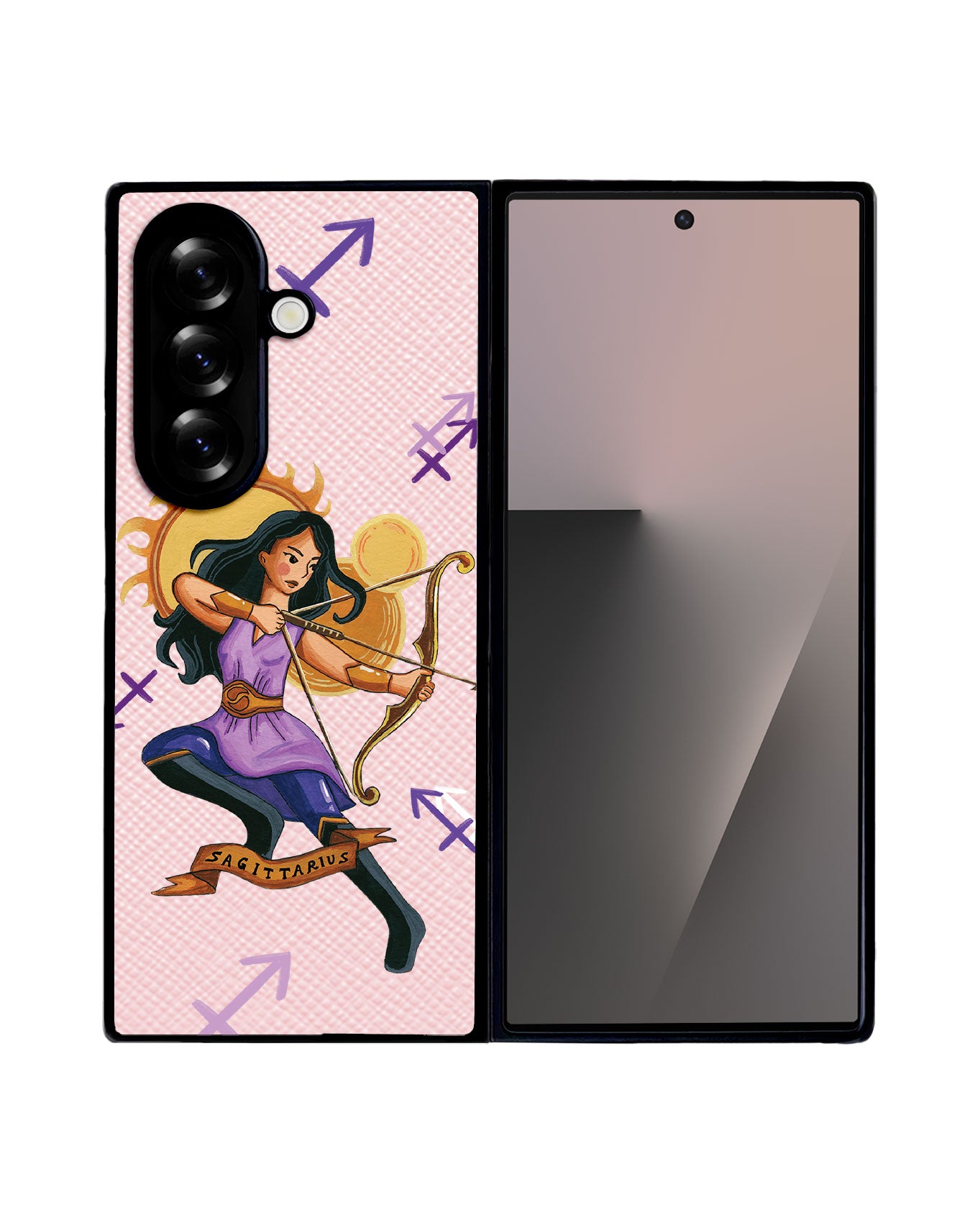 Android Flip / Fold Leather Grip - Sagitarius