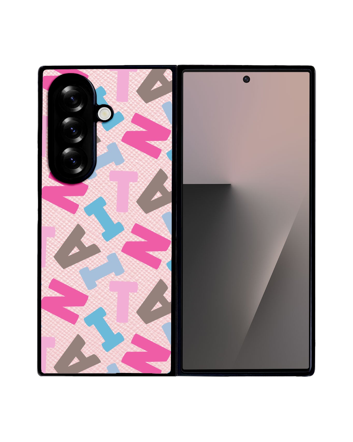 Android Flip / Fold Leather Grip - Scattered Monogram 2.0