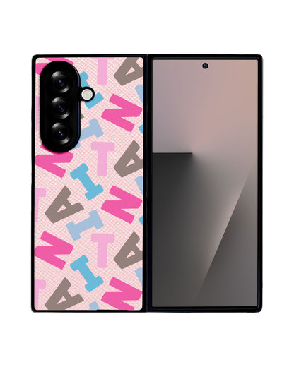 Android Flip / Fold Leather Grip - Scattered Monogram 2.0