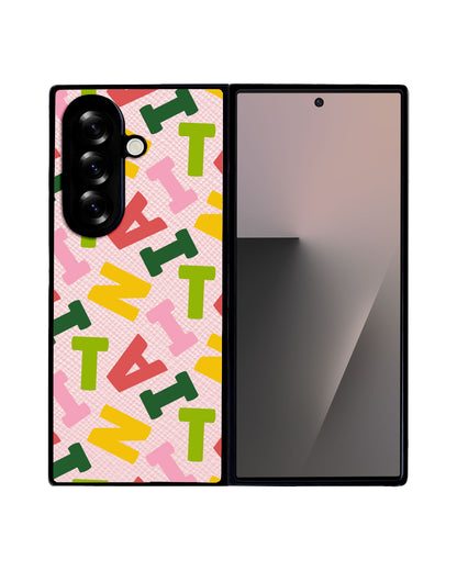 Android Flip / Fold Leather Grip - Scattered Monogram 3.0
