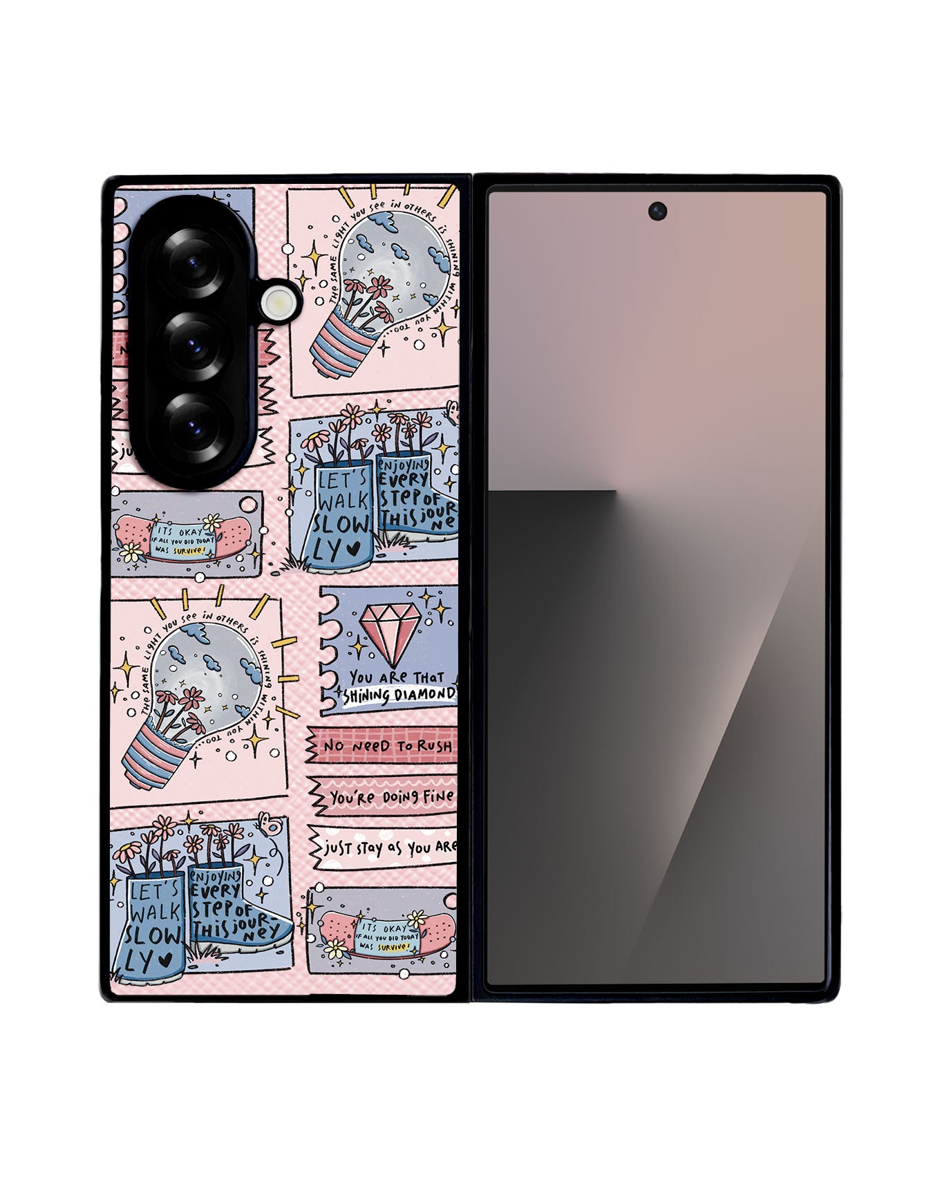 Android Flip / Fold Leather Grip - Shine