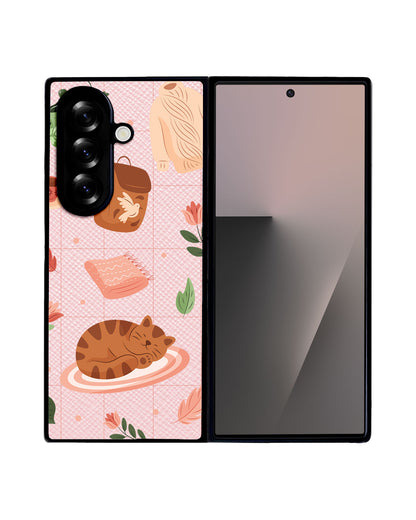 Android Flip / Fold Leather Grip - Sleepy Autumn