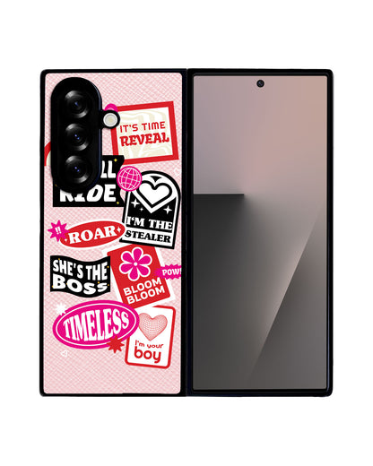 Android Flip / Fold Leather Grip - The Boyz Sticker Pack