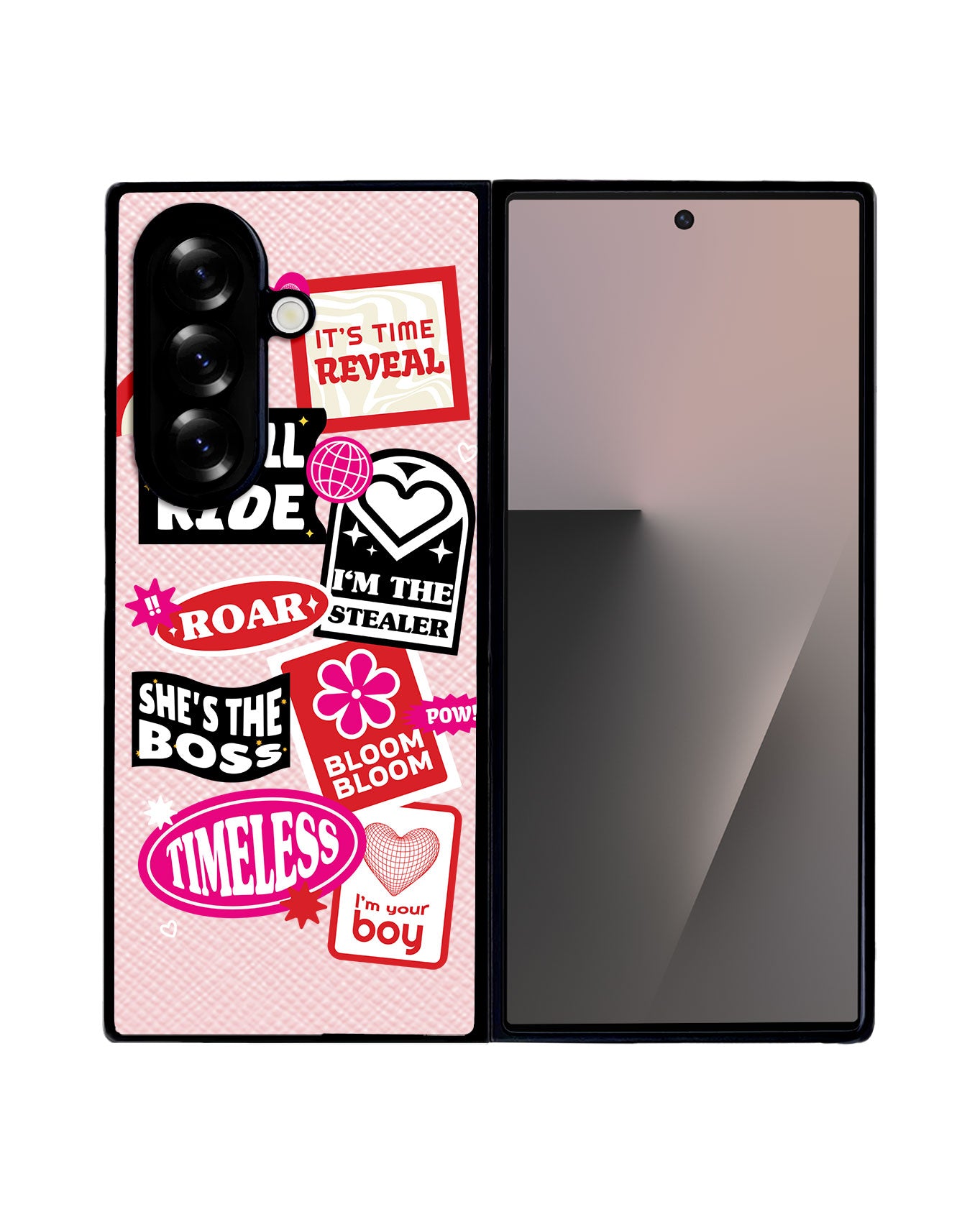 Android Flip / Fold Leather Grip - The Boyz Song Sticker Pack