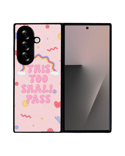 Android Flip / Fold Leather Grip - This Too Shall Pass