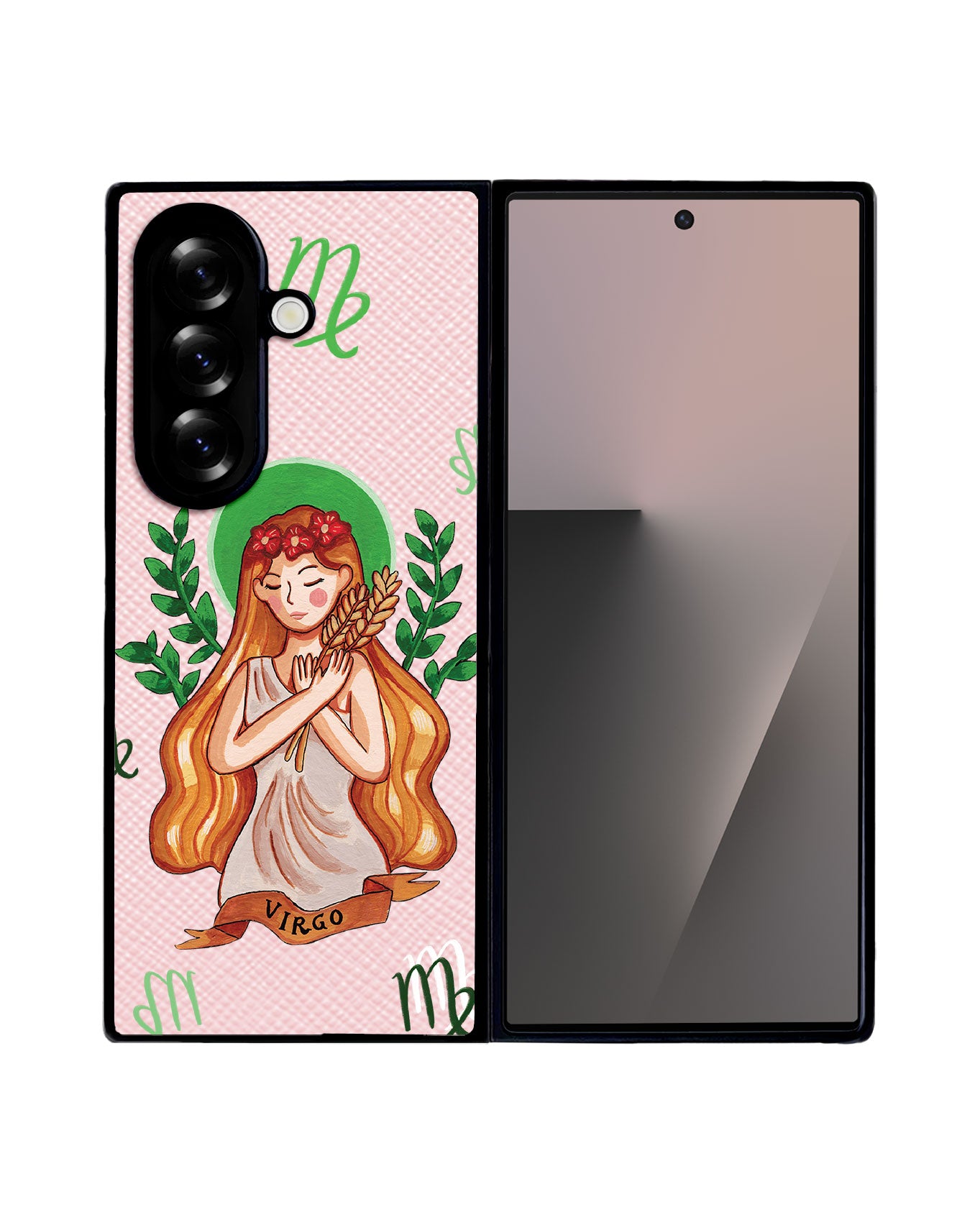 Android Flip / Fold Leather Grip - Virgo