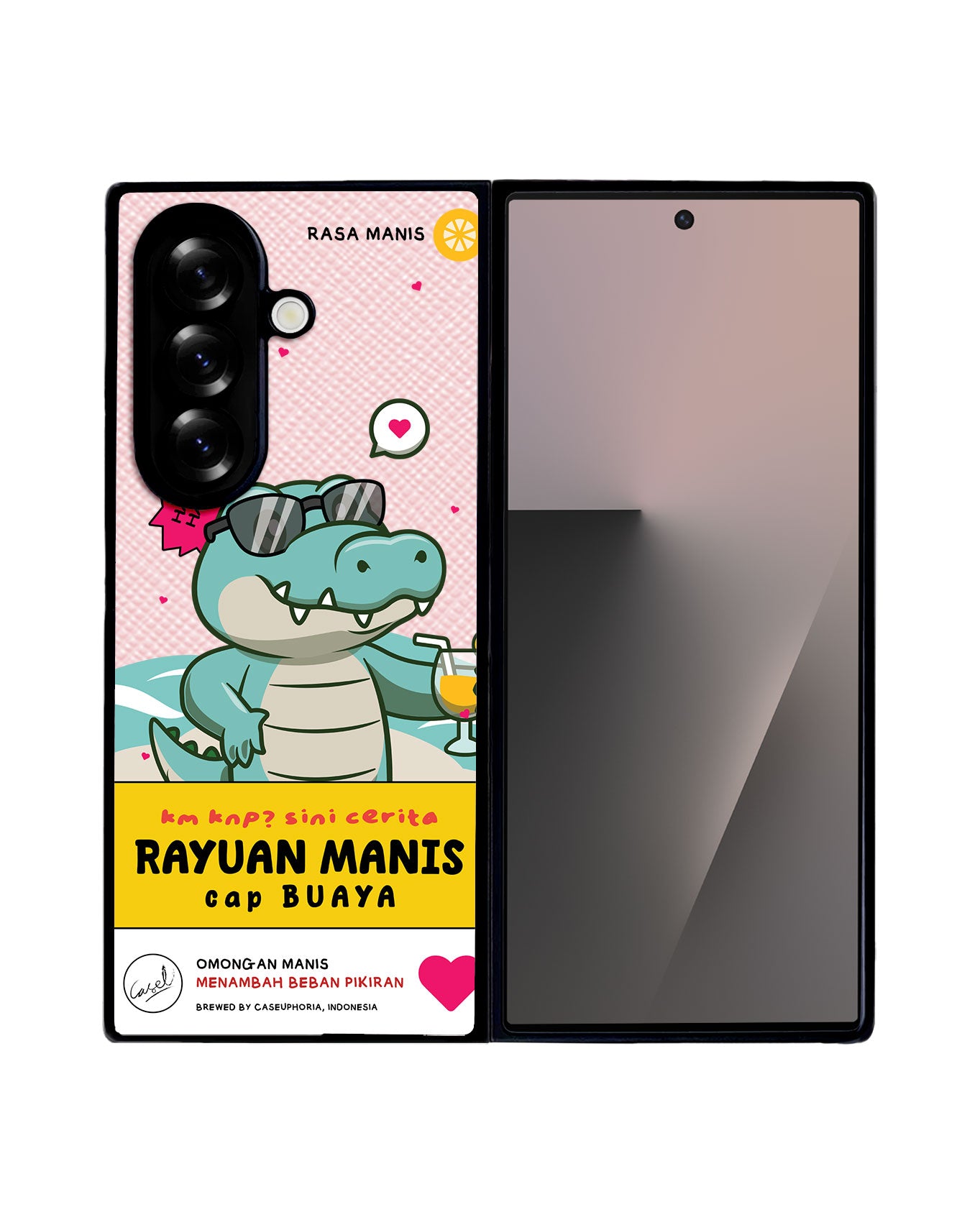 Android Flip / Fold Leather Grip - Cap Buaya