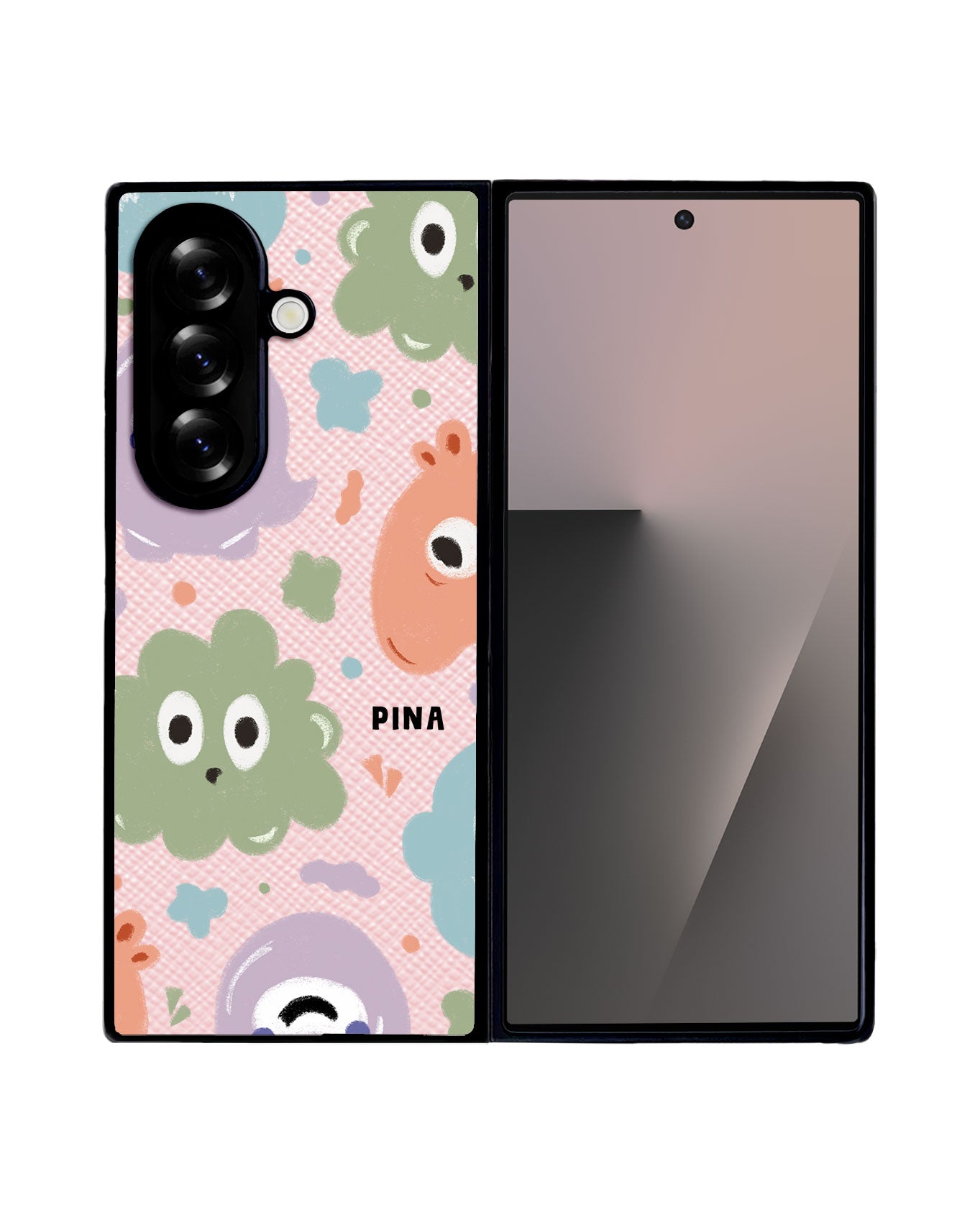 Android Flip / Fold Leather Grip - Cute Monster 2.0
