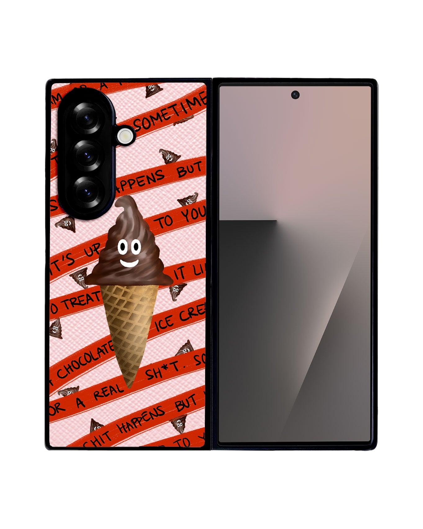 Android Flip / Fold Leather Grip - Oh.. Sh*t Happens