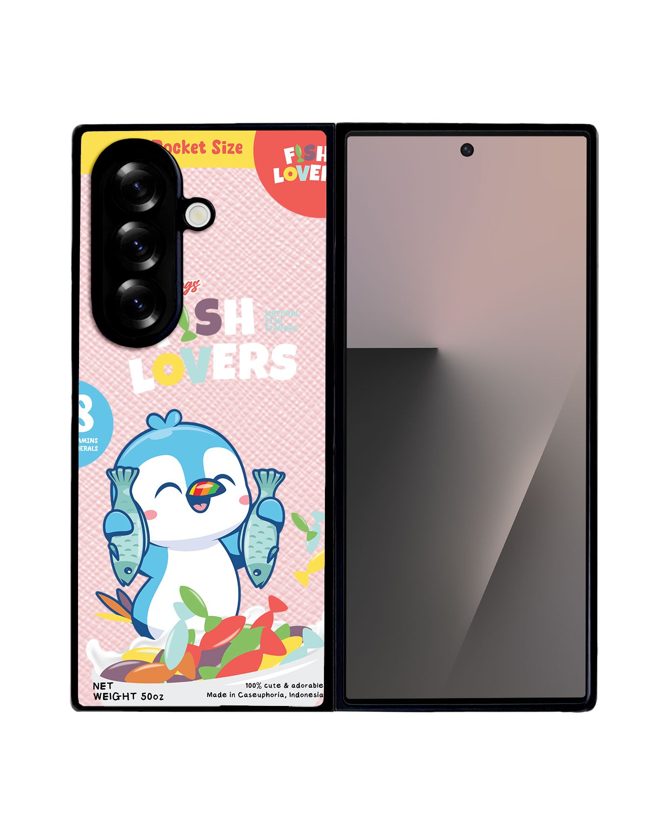 Android Flip / Fold Leather Grip - Fish Lovers