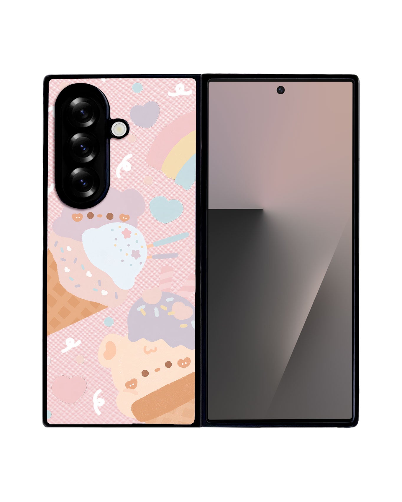 Android Flip / Fold Leather Grip - Ice Cream for Teddy