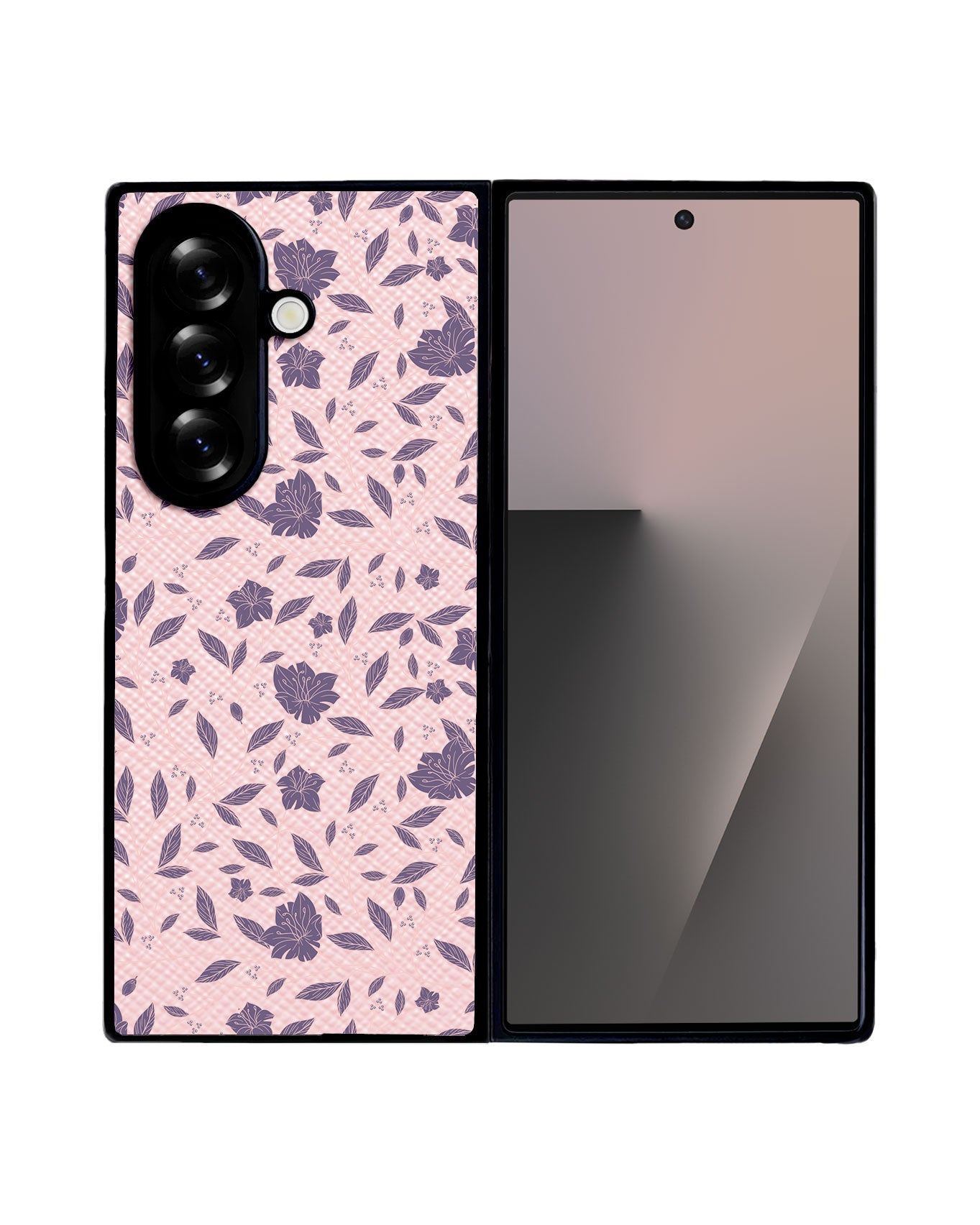 Android Flip / Fold Leather Grip - Sketchy Flower 4.0