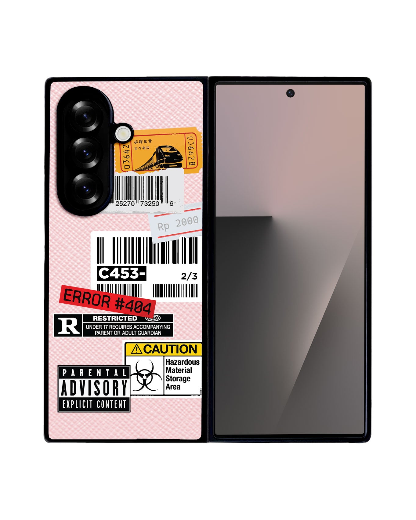 Android Flip / Fold Leather Grip - Label Sticker Pack